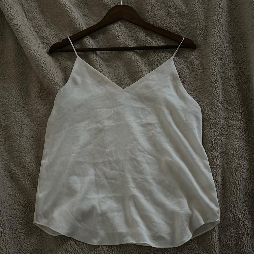 Satin white Express blouse. Size S